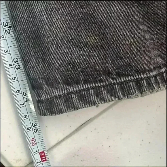 VITG 90’s LEVIS ORANGE TAB 505 JEANS BLACK REGULAR FIT STRAIGHT LEG Sz 36X34  34 - Picture 14 of 16